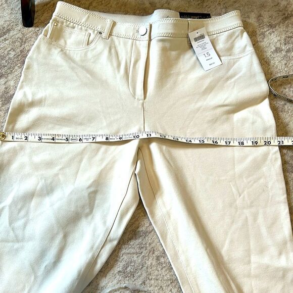 Chico’s So Slimming Slim Leg Peyton Pants Cement Beige- 1.5 (10) new with tags - Picture 8 of 10